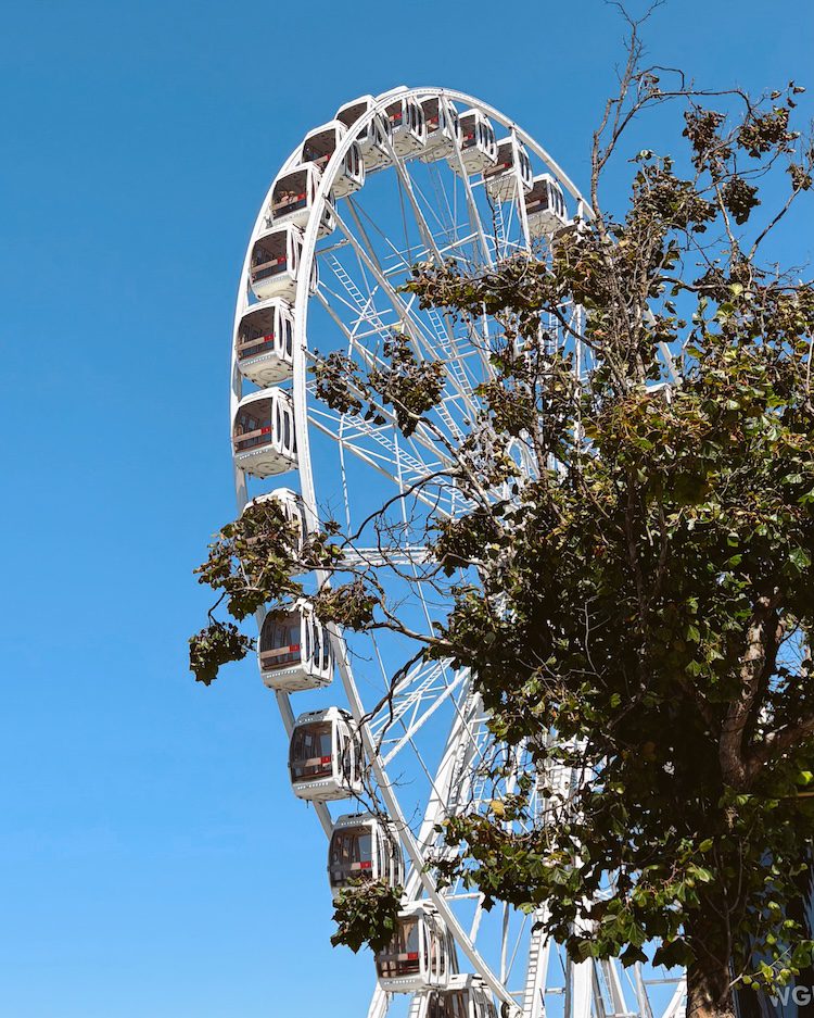 The Skystar ferris wheel in Fisherman's Wharf San Francisco.