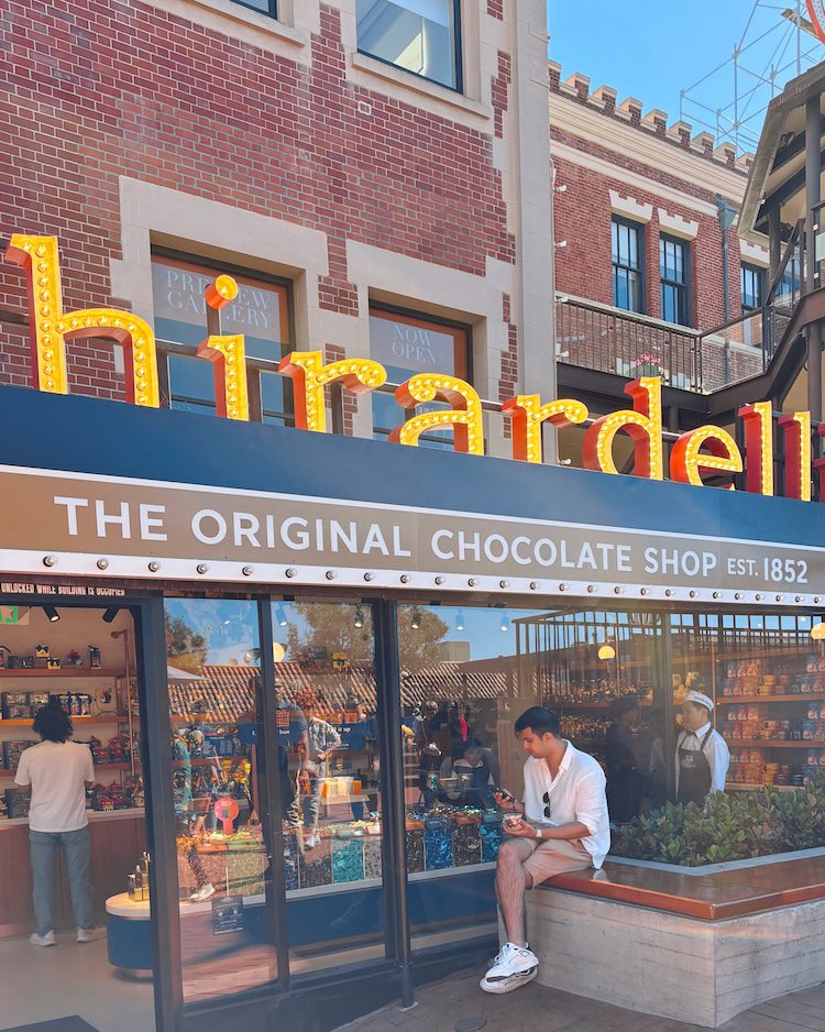Ghirardelli Square is the site of the original chocolate factory in San Francisco at Fisherman's Wharf.