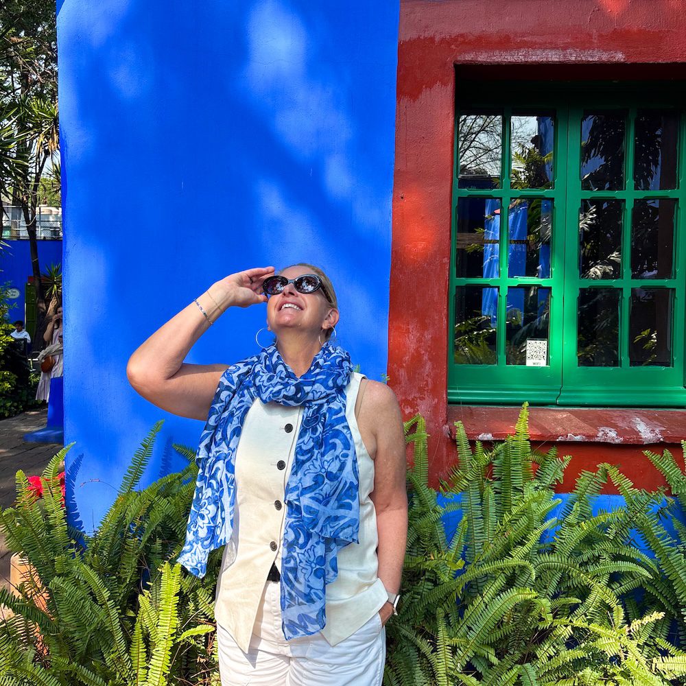 Carrie Green-Zinn at the Frida Kahlo home, Casa Azul