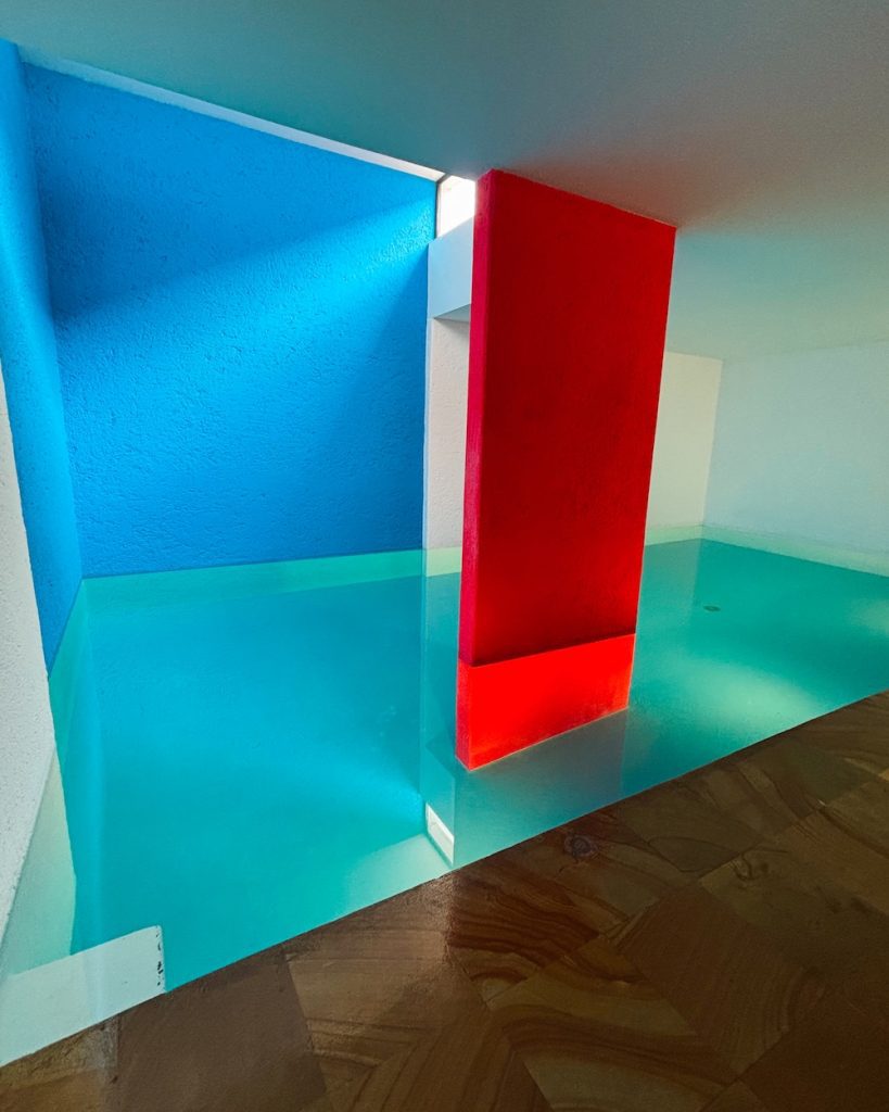 The reflecting pool inside the Casa Gilardi, a Luis Barragan house, in Mexico City