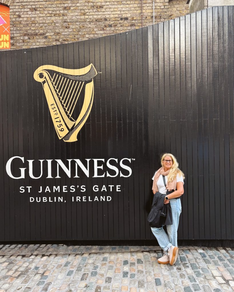 Carrie Green-Zinn in front of the Guinness Warehouse in Dublin