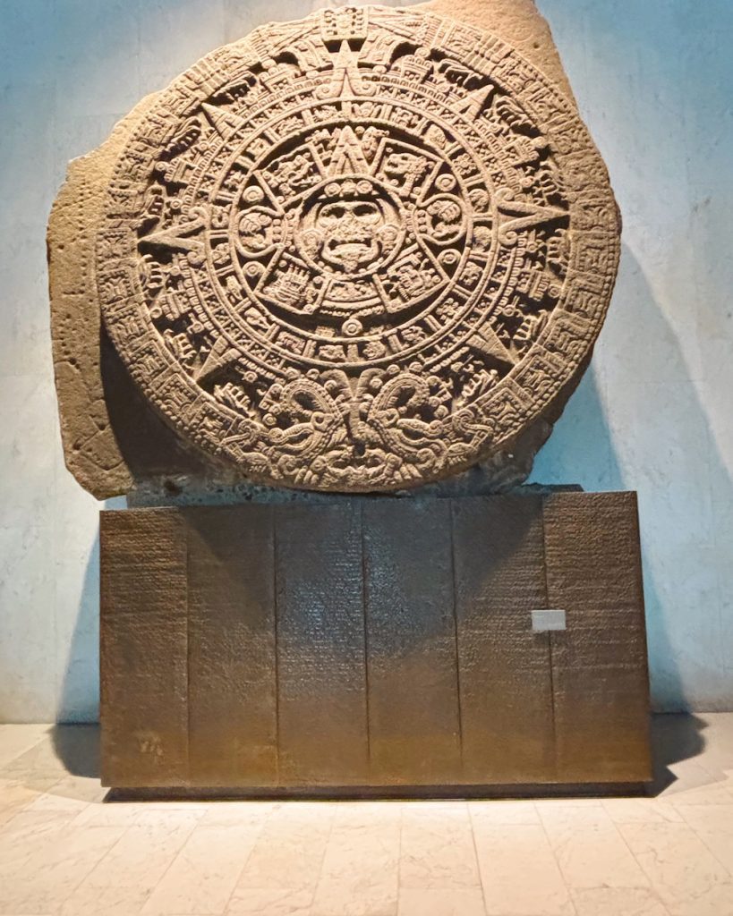 The ancient Aztec Sundial.