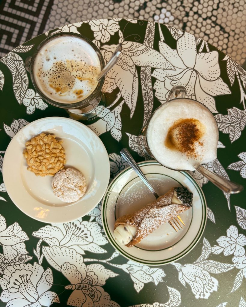 Cannoli and cookies at Cafe Roma in Little Italy