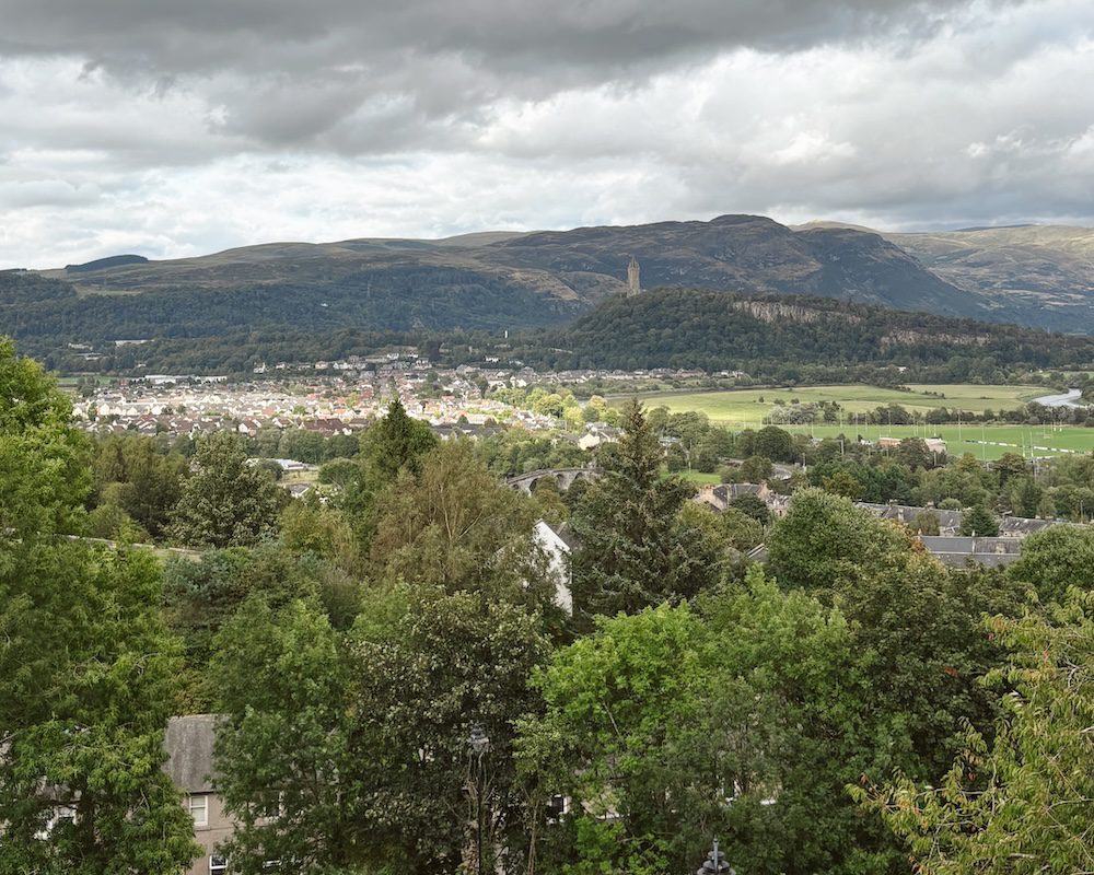 The green countryside in the Highlands of Scotland