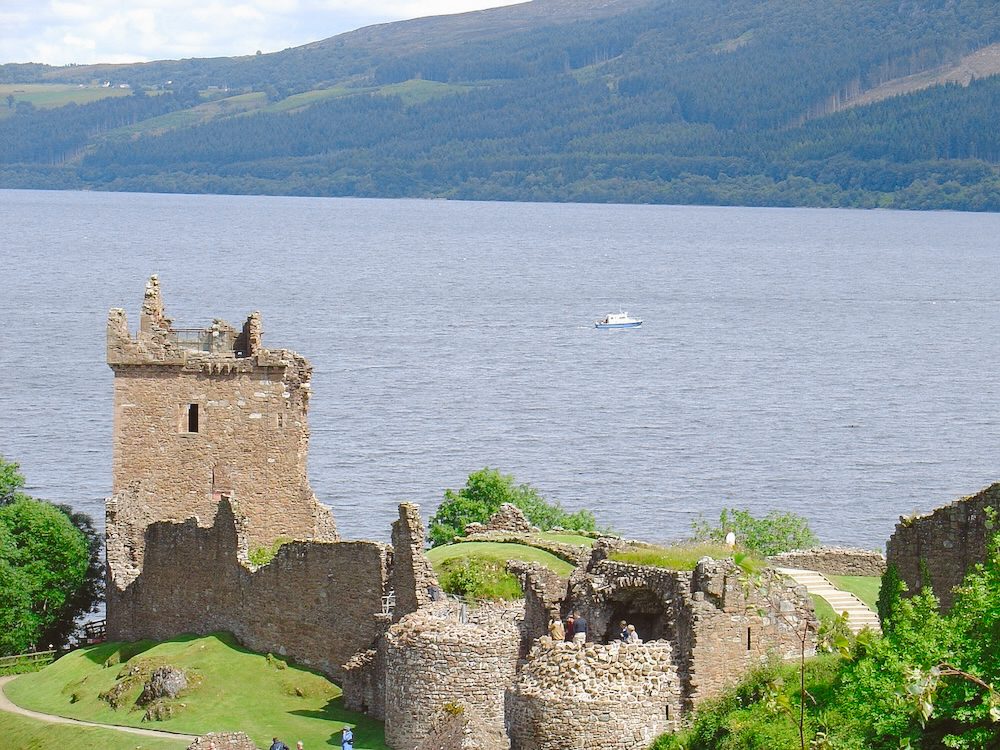 Urqahart Castle overlooking Loch Ness