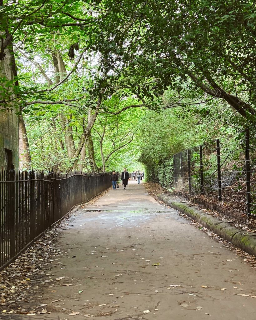 The path on the Walk of Leith in Edinburgh