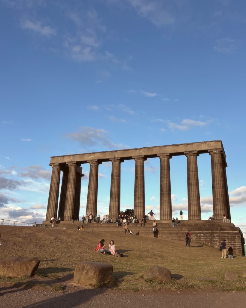 The Parthenon replica on Calton Hill in Edinburgh, Scotland