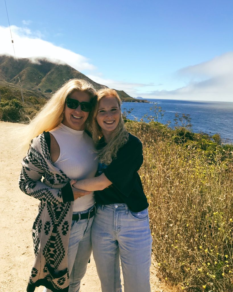 Carrie Green-Zinn and her daughter in Monterey, CA