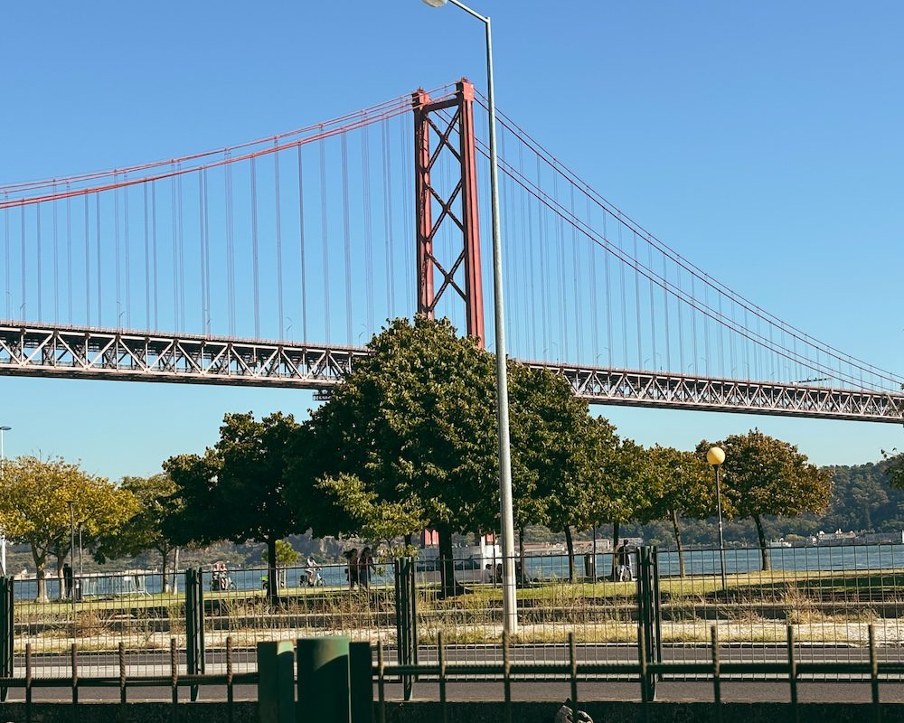 The 25 Abril Bridge in Lisbon