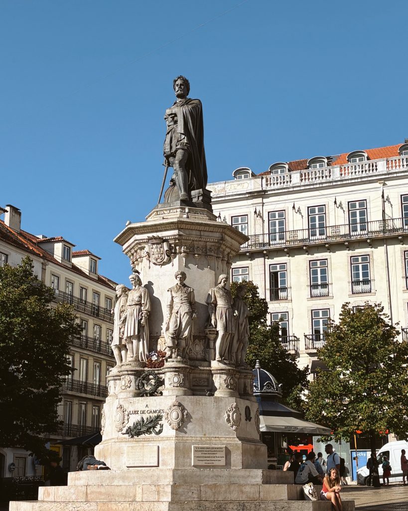 Luís de Camões statue in Lisbon.