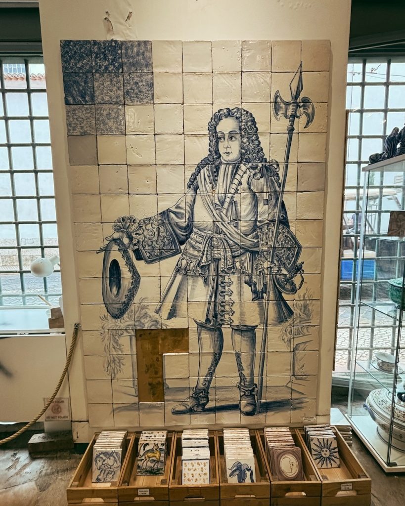 Hand made tiles in a tile store in Lisbon.
