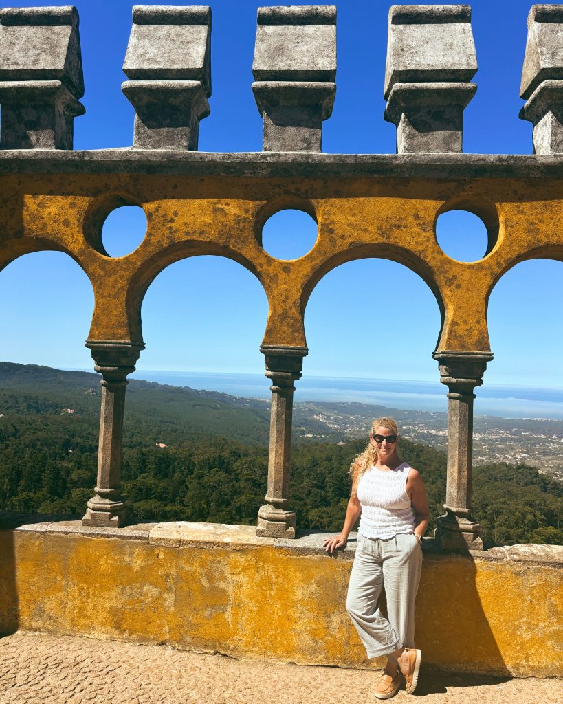 Carrie Green-Zinn in Sintra at Pena Palace.